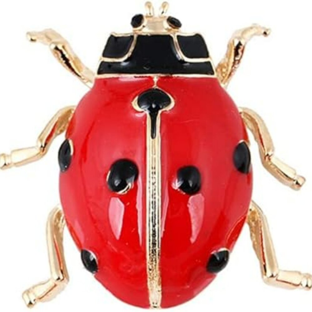 New Ladybug Brooch Insect Brooch Rhinestone Enamel‎ Bright Colors